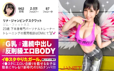 【390JNT-004】【反則級エロBODY】イ●スタにエロい自撮りを載せる、下半身専門パーソナルトレーナーをSNSナンパ！！とんでもない破壊力の究極Gカップ美女を召喚してしまいました……「求め合って高め合うセックスが好き♪」との事ですので、思う存分～～～～求め合って高め合ってもらいました！！！中出し連発の超絶倫セックスに精子ぜんぶ持ってかれます！！【イ●スタやりたガール。其の肆】